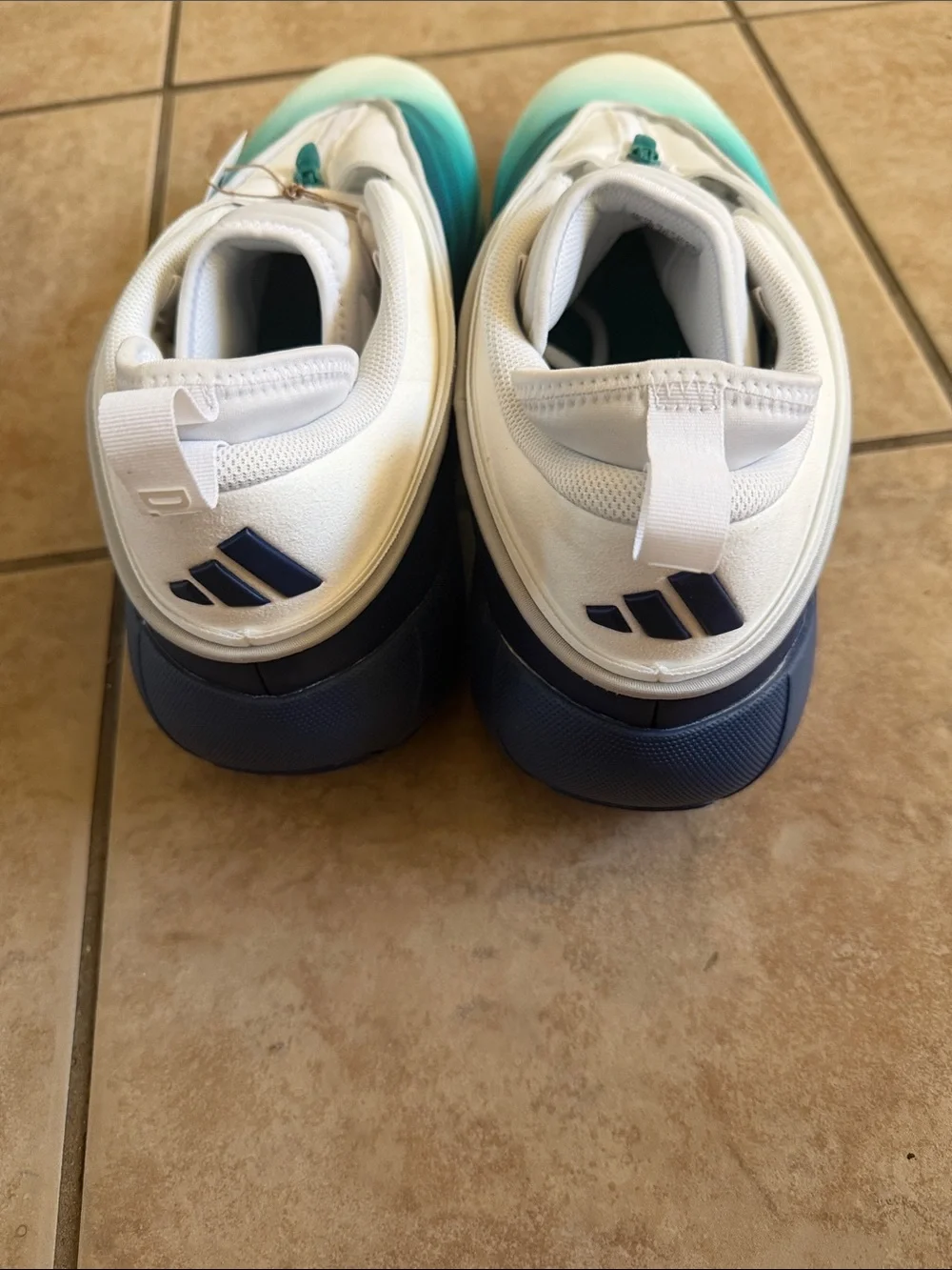 adidas Men's Athletic Shoes Teal White Gradient